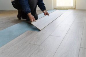 Laminate floor installation finish