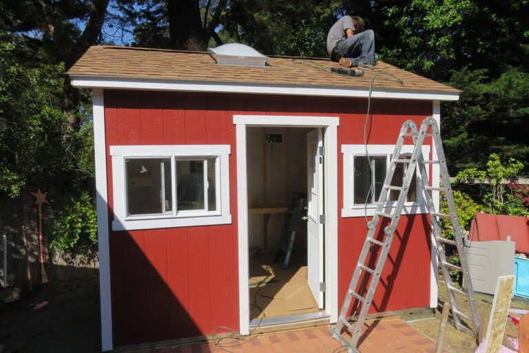 Shed assembly and finishing work